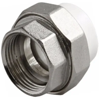Муфта PP-R комбинированная разъемная серая ВР Дн 50х1 1/2" VALFEX 10155040Г