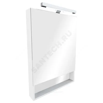 Шкаф зеркальный The Gap 60 белый матовый Roca ZRU9302748