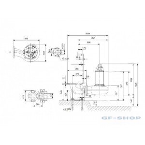 Насос канализационный Grundfos SE2.110.250.185.4.52L.C.N.51D