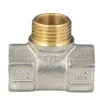 Тройник латунь никель Ду 15 (1/2") ВР/НР/ВР 9009 ГОСТ 32585-2013 Aquasfera 9009-01