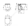 Унитаз без бачка TESI AquaBlade горизонт/выпуск без сиденья Ideal Standard T007701