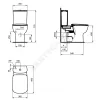 Бачок для унитаза Esedra нижний подвод 2/реж Ideal Standard T282801.