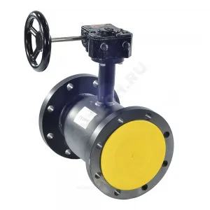 Кран шаровой сталь 09Г2С Ballomax КШТ 61.103 Ду 125 Ру16 фл L=325мм с редуктором BROEN КШТ 61.103.125.Р.16