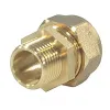 Муфта латунь Ду 15х1/2" обжим/НР для нержавеющих труб STAHLMANN SSML1501/2BEF