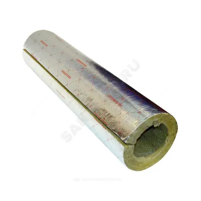 Цилиндр навивной минеральная вата ROCKWOOL 100 кашированный фольгой 50/60 L=1м ROCKWOOL 192631