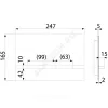 Кнопка для инсталляции белая Alca Plast STRIPE-GL1200