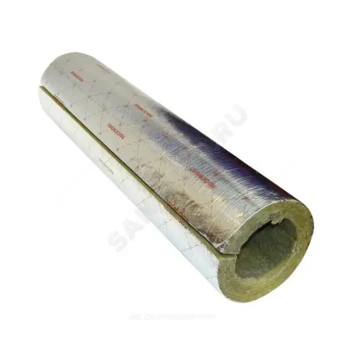 Цилиндр навивной минеральная вата ROCKWOOL 100 кашированный фольгой 60/219 L=1м ROCKWOOL 135321