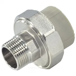 Муфта PP-R комбинированная разъемная серая Дн 20х1" НР VALFEX 10156125Г