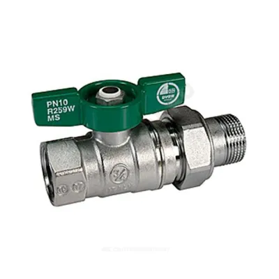 Кран шаровой латунь хром R259W Ду 15х20 Ру42 ВР/"американка" бабочка переходн Giacomini R259WX024