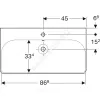 Умывальник мебельный Smyle Square 90 белый Geberit 500.251.01.1