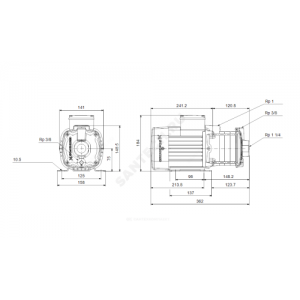 Насос многоступенчатый горизонтальный CM-A 5-4 AQQE PN10 3х220-240/380-415В/50 Гц Grundfos 96974681