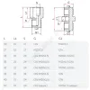 Переходник латунь для манометра G1/2"хМ20х1,5 ВР/НР Росма 00000024744
