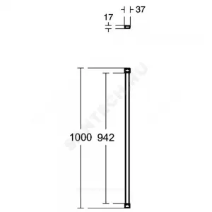 Опора крепежная Silk Black прямая 1000 мм Ideal Standard K9380V3
