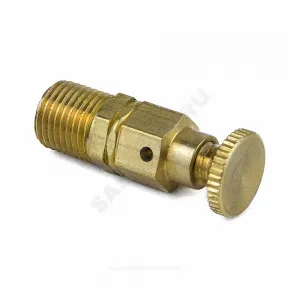 Кран Маевского ручной латунь 5006 М10х1,0 Ру10 НР с колпачком Aquasfera 5006-01