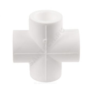 Крестовина PP-R белая внутренняя пайка Дн 40 RTP (РосТурПласт) 14225