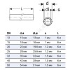 Труба сталь нерж CrMoTi 1.4521/AISI 444 Дн 42х1,5 L=6м большая связка Mapress Geberit 39047
