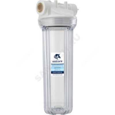 Корпус фильтра прозрачный пластик 10" 1-ст Unicorn FH2Р 34