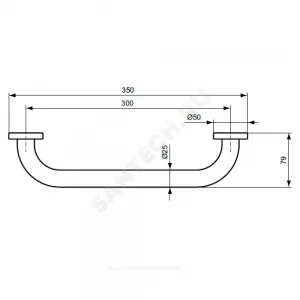 Поручень прямой 300 мм IOM хром Ideal Standard A9126AA