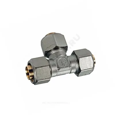 Тройник МП латунь обжим Дн 26 R564AM Giacomini R564MX062