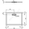 Поддон душевой акрил прямоугольный ULTRAFLAT NEW 900х700х25 белый Ideal Standard T447401 .