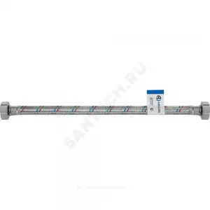 Подводка гибкая для воды нержавеющая оплетка 1/2" г-г L=0.3м AQUALINE 04801