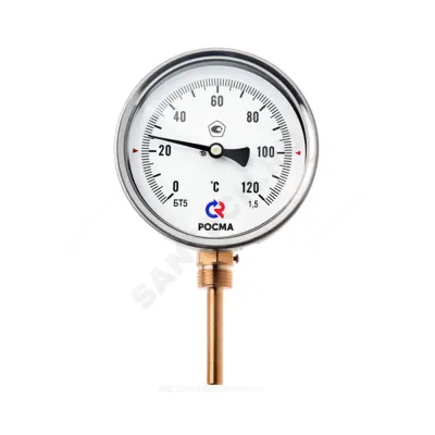 Термометр биметаллический радиальный Дк100 L=250мм G1/2" 160С БТ-52.211 Росма 00000002650