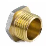 Заглушка латунь никель Ду 25 (1") НР 9017 ГОСТ 32585-2013 Aquasfera 9017-03