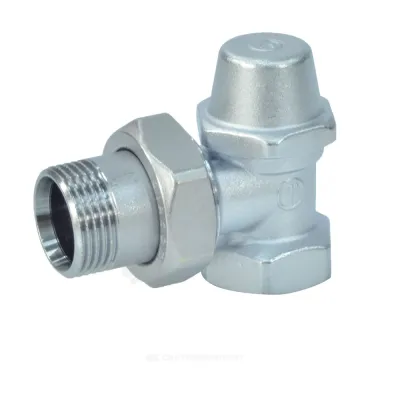 Клапан запорный для радиатора R14TG Ду 32 Ру16 ВР угловой Giacomini R14X036