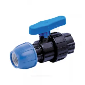 Кран шаровой компрессионный Дн 20х1/2" ВР Ру10 RTP (РосТурПласт) 14392