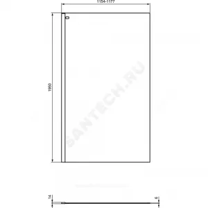 Стенка душевая CONNECT 2 1200х1950мм Ideal Standard K9379V3