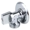 Кран шаровой латунный бытовой хром 1044 G1/2"х3/4" Ру10 НР редуцированный бабочка Aquasfera 1044-01
