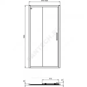 Дверь душевая CONNECT 2 1000х1950мм Ideal Standard K9273V3