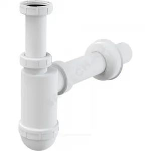Сифон для умывальника бутылочный 1 1/4"x40 с прямой трубкой 40 без выпуска Alca Plast A43