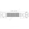 Гофра с гайкой 1 1/4"x40 L=320-730мм АНИ Пласт K204