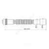 Гофра с гайкой металл 1 1/4"х32/40 L=380–830 Alca Plast A760