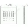 Решетка для трапов нержавеющая сталь 115х115мм HL HL3120