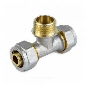 Тройник МП латунь никель обжим Дн 16х1/2"х16 НР ГОСТ 32415-2013 7014 Aquasfera 7014-01