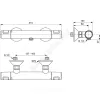 Смеситель для душа CERATHERM 25 термостат Ideal Standard A7201AA