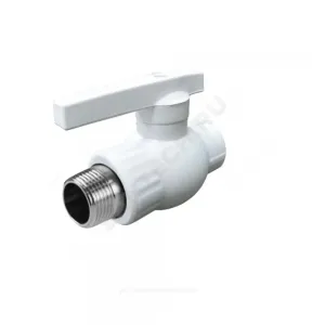 Кран шаровой PP-R белый Дн 25х3/4" Ру25 НР VALFEX 10144225