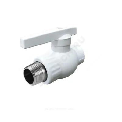 Кран PP-R шаровой белый НР Дн 25х3/4" Ру25 VALFEX 10144225