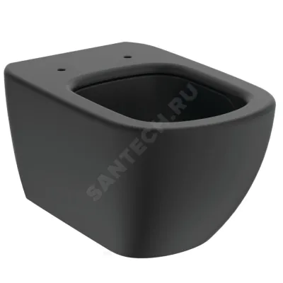 Унитаз подвесной TESI AquaBlade чёрный без сиденья Ideal Standard T0079V3