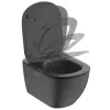 Унитаз подвесной TESI AquaBlade чёрный без сиденья Ideal Standard T0079V3