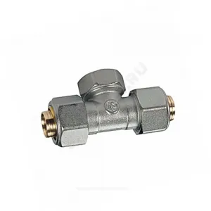Тройник МП латунь хром обжим Дн 16х1/2"х16 ВР R566AM Giacomini R569MX048