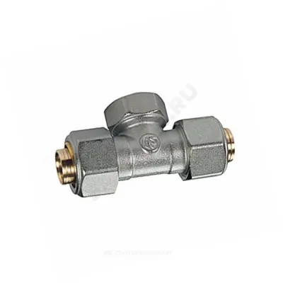 Тройник МП латунь хром обжим Дн 26х1"х26 ВР R566AM Giacomini R569MX120