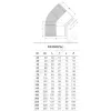 Отвод электросварной ПЭ100 SDR11 Дн 160х45гр Ру16 EUROSTANDARD 2116160160