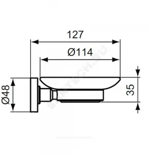 Мыльница с держателем прозрачное стекло IOM хром Ideal Standard A9123AA