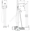 Смеситель для ванны с душем напольный серия MELANGE одноручный Ideal Standard A6120AA
