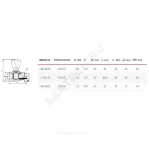 Кран шаровой PP-R белый Дн 20х1/2" НР прямой для радиатора VALFEX 10149020